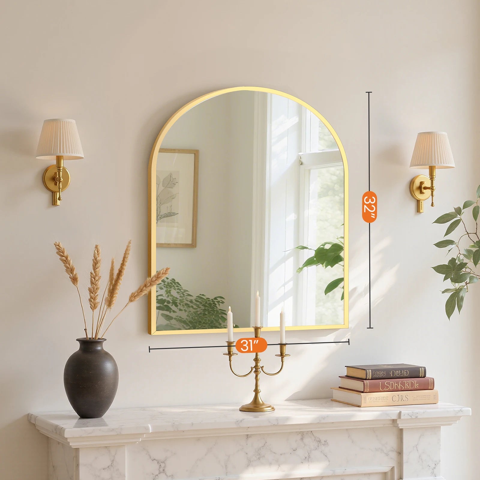 Arched Bathroom Wall Mirror