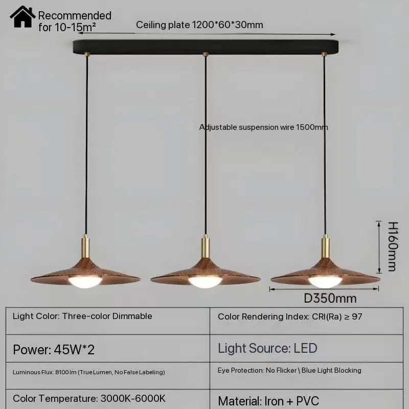 Walnut Chandelier
