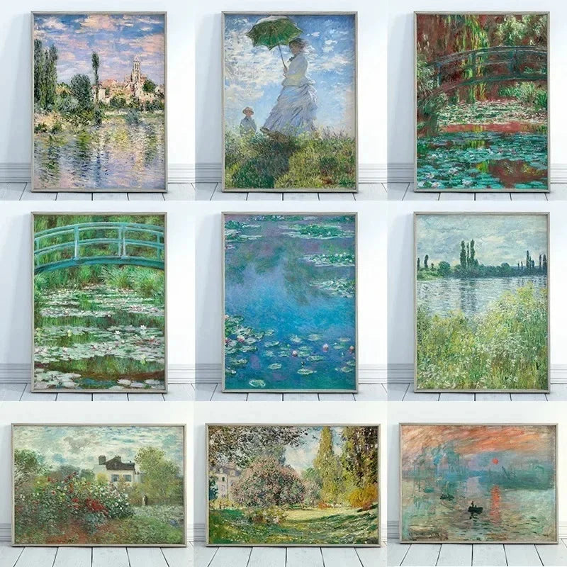 Impressionist Garden Landscape Canvas Print