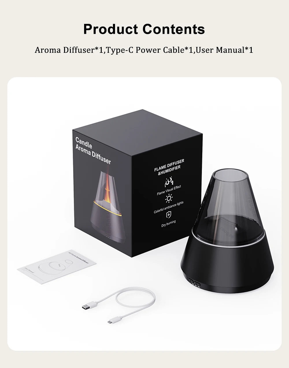 Flame Aroma Diffuser & Humidifier