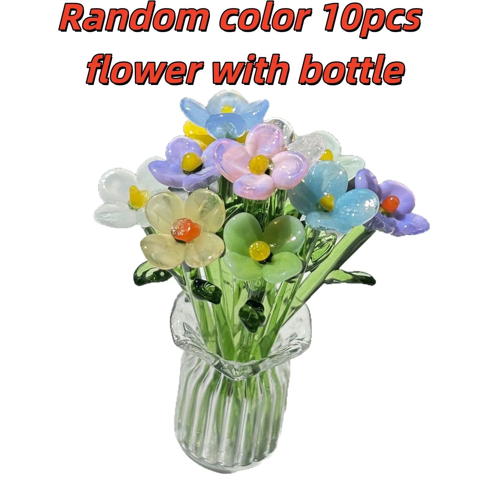 Hand-Blown Glass Flower Arrangement