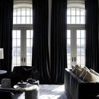 Black Semi-Blackout Window Curtains
