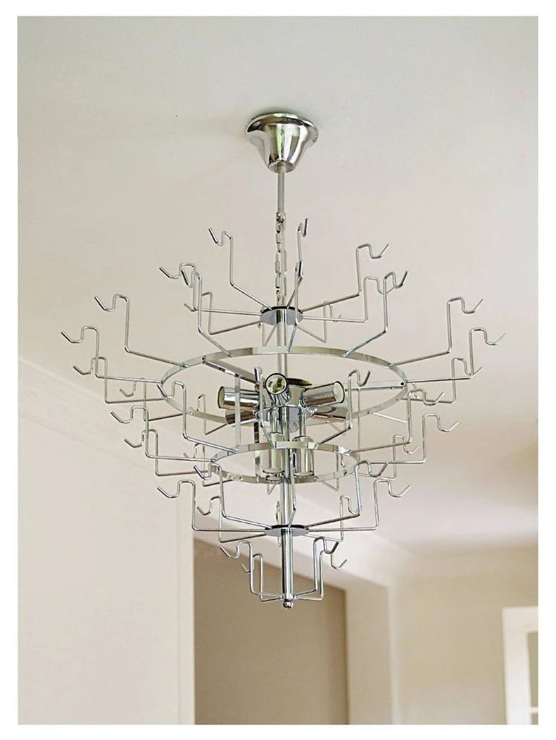 Murano-Style Pink Glass Chandelier