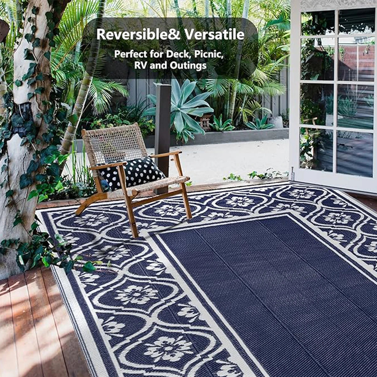 Reversible Woven Patio Rug