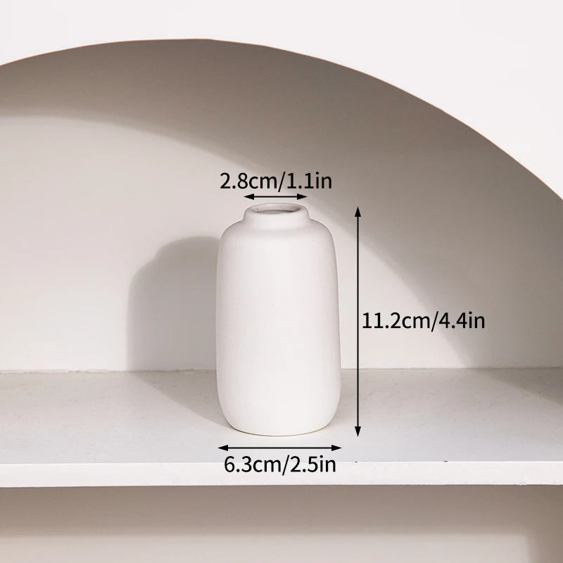 Nordic White Ceramic Vase Set