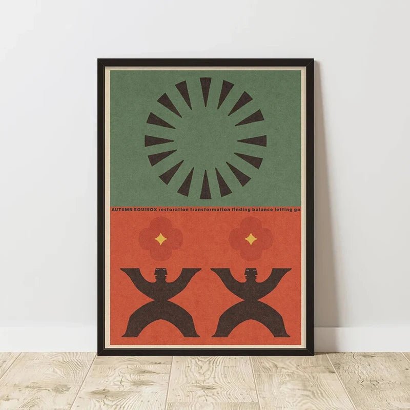 Retro Abstract Composition Canvas Print