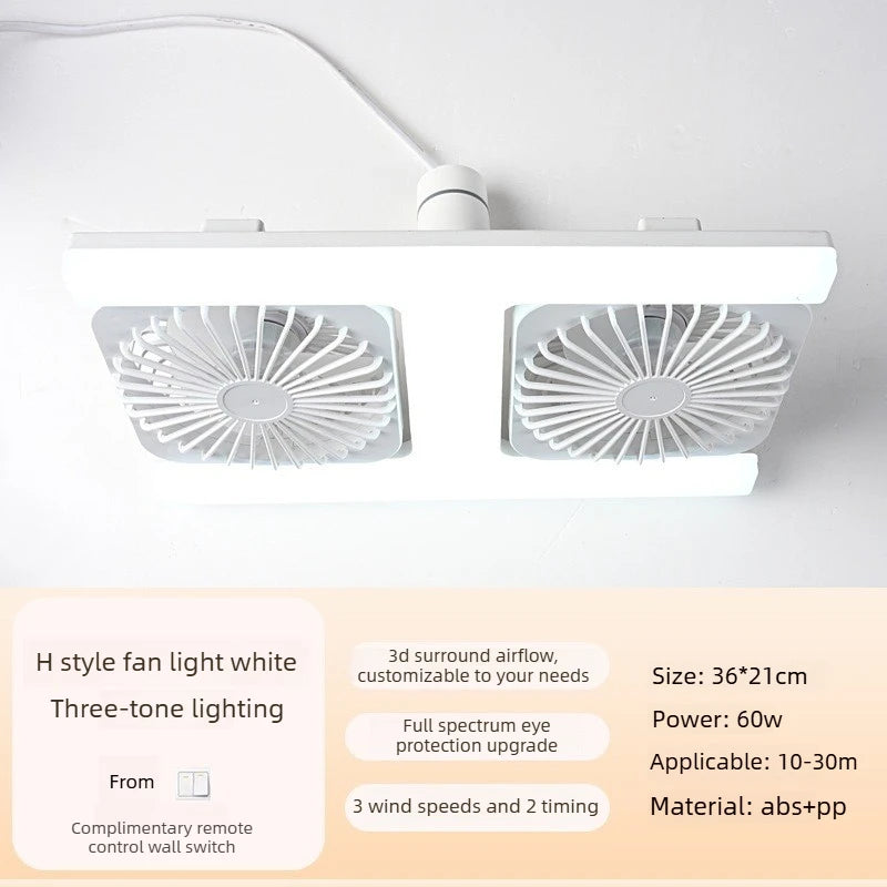 Remote-Control Adjustable Ceiling Fan with Light