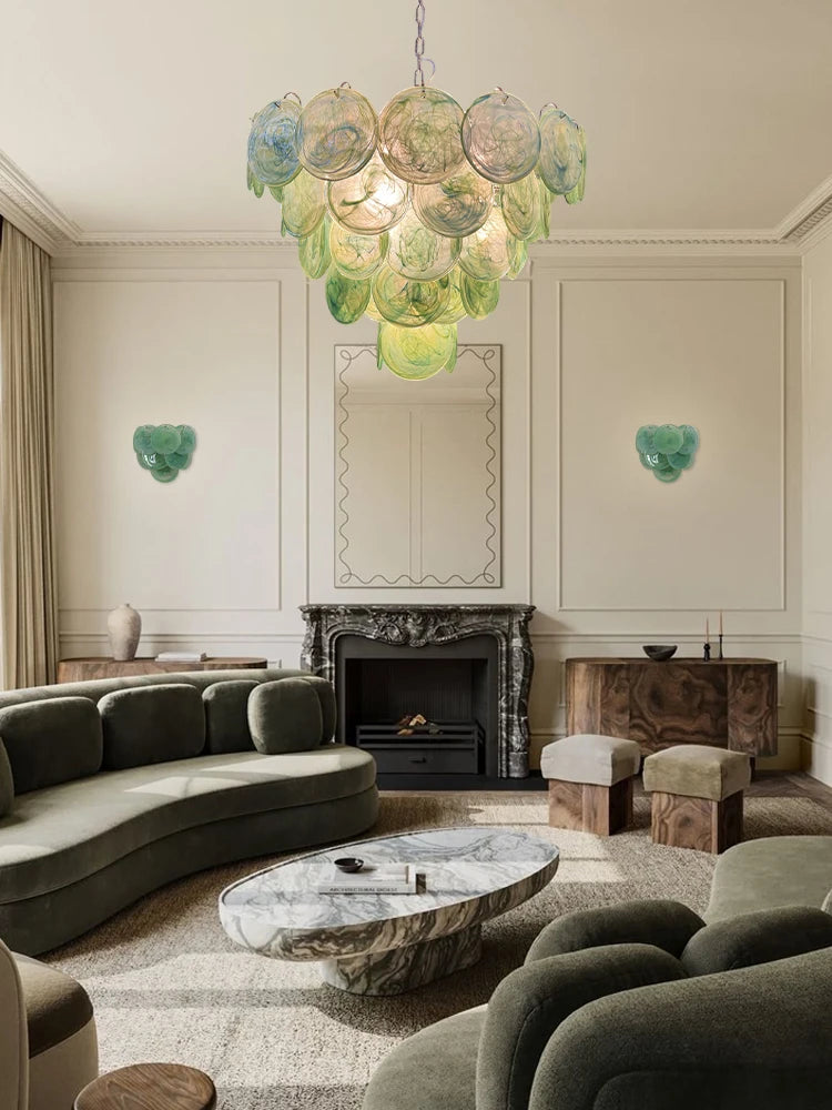 Murano Glass Dimmable LED Chandelier