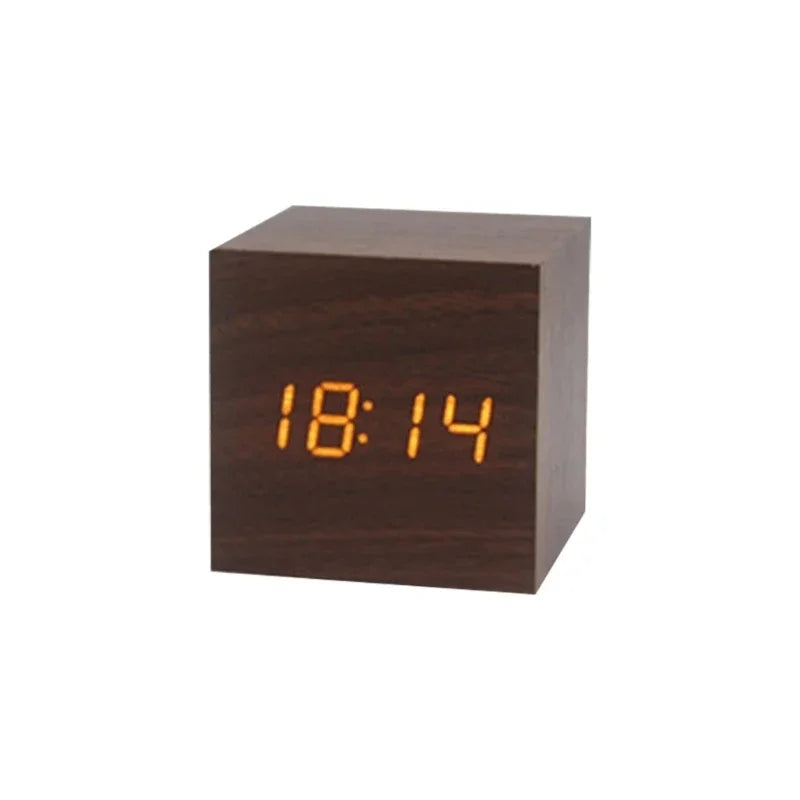 Wooden LED Digital Alarm Clock
