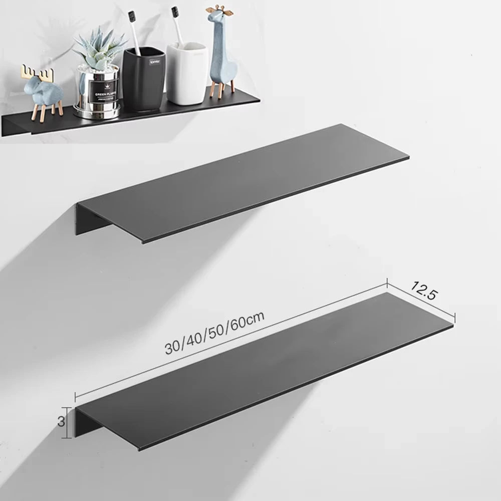 Wall-Mounted Aluminum Bathroom Shelf