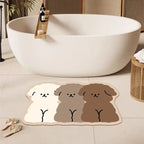 Three-color puppy bathroom carpet diatom mud bathroom quick-drying absorbent floor mat household bathroom custom non-slip mat