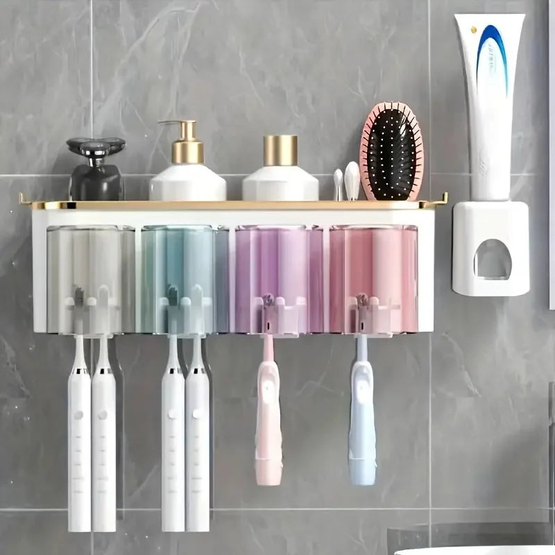 Wall-Mount Toothbrush & Accessory Holder