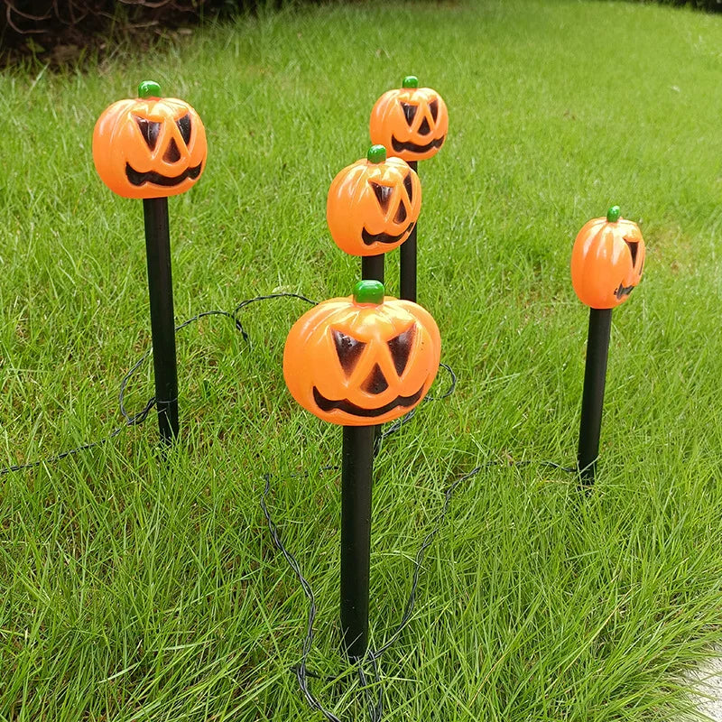5-Piece Solar Jack-O-Lantern Light Set — WESTMERE
