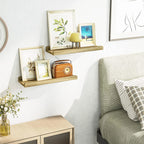 Rustic Wood Floating Shelves - Set of 2