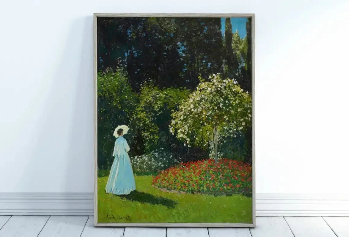 Impressionist Garden Landscape Canvas Print
