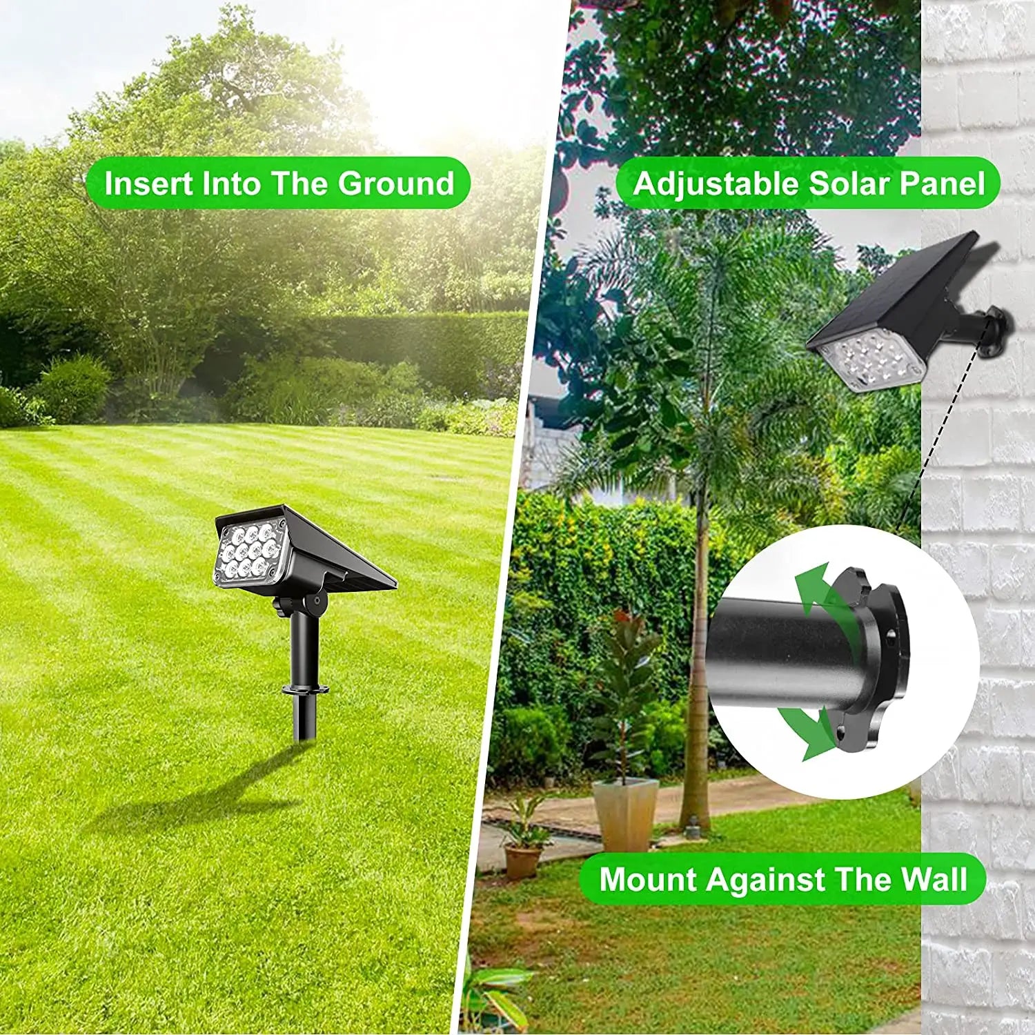 4-Piece Solar Outdoor Spotlights