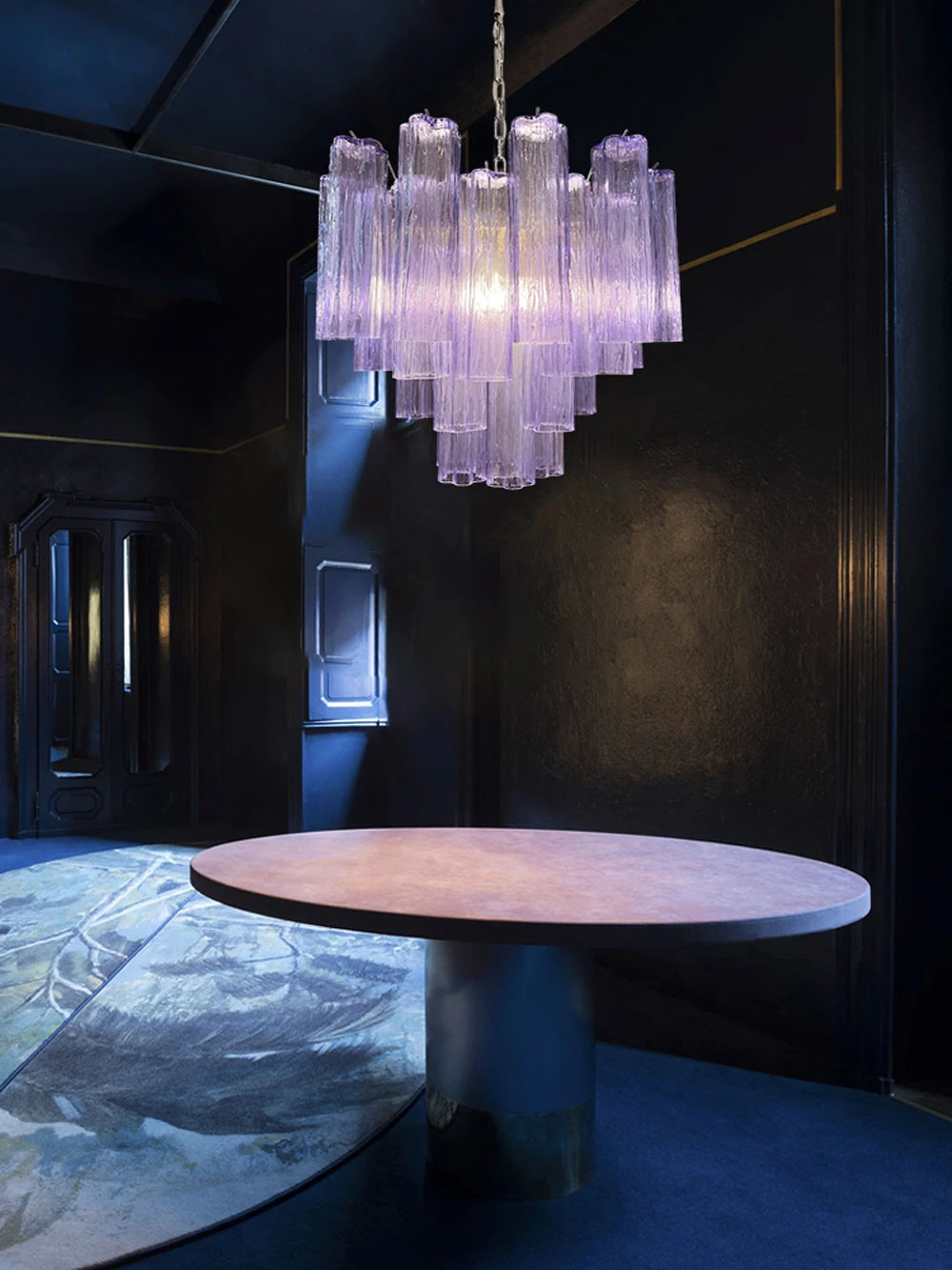 Art Glass Dimmable LED Chandelier
