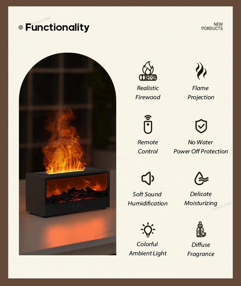 Color-Changing Fireplace Aroma Diffuser