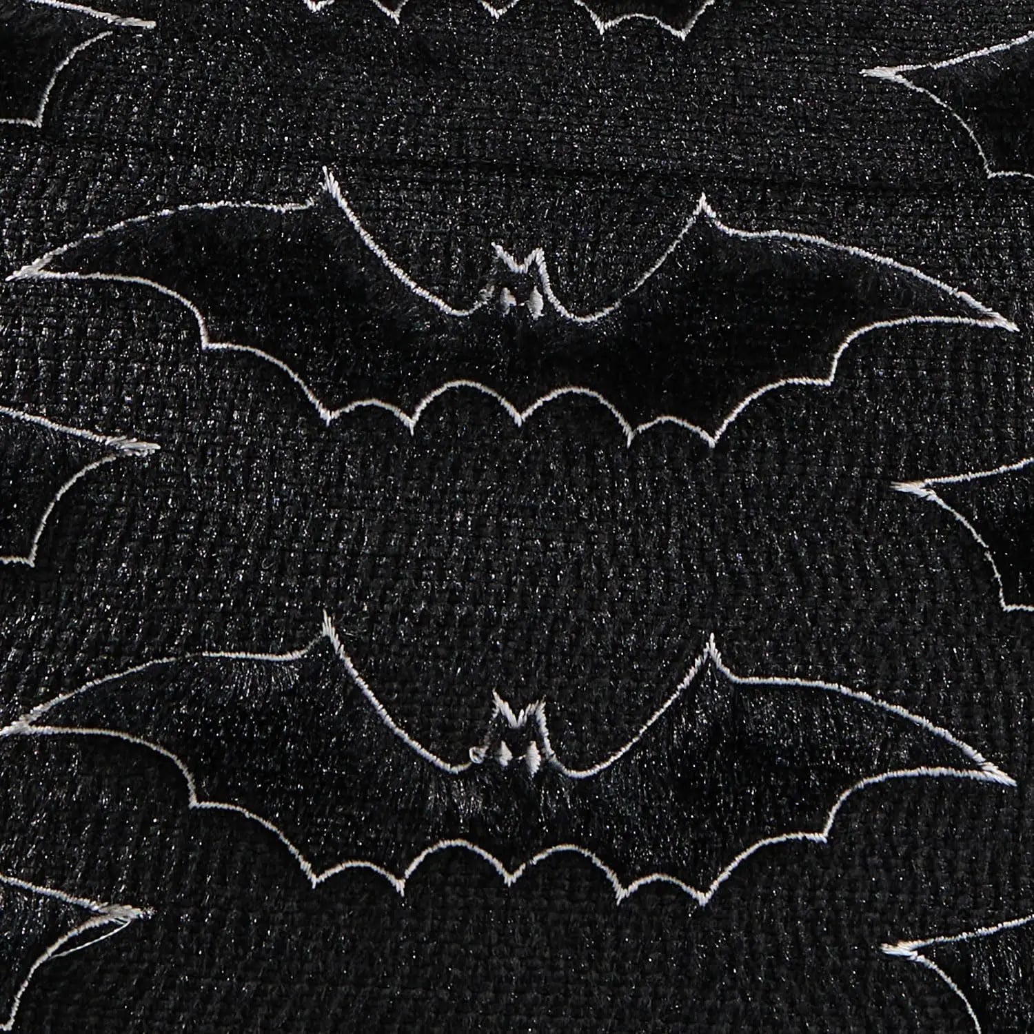 Black Halloween Plush Pillow Cover