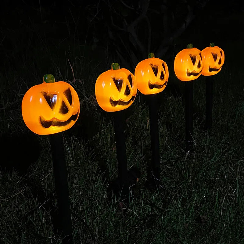 5-Piece Solar Jack-O-Lantern Light Set