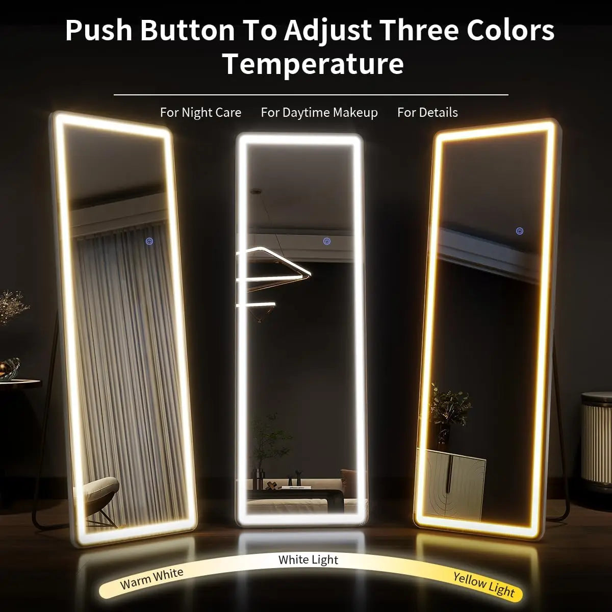 63-Inch Lighted Full-Length Mirror