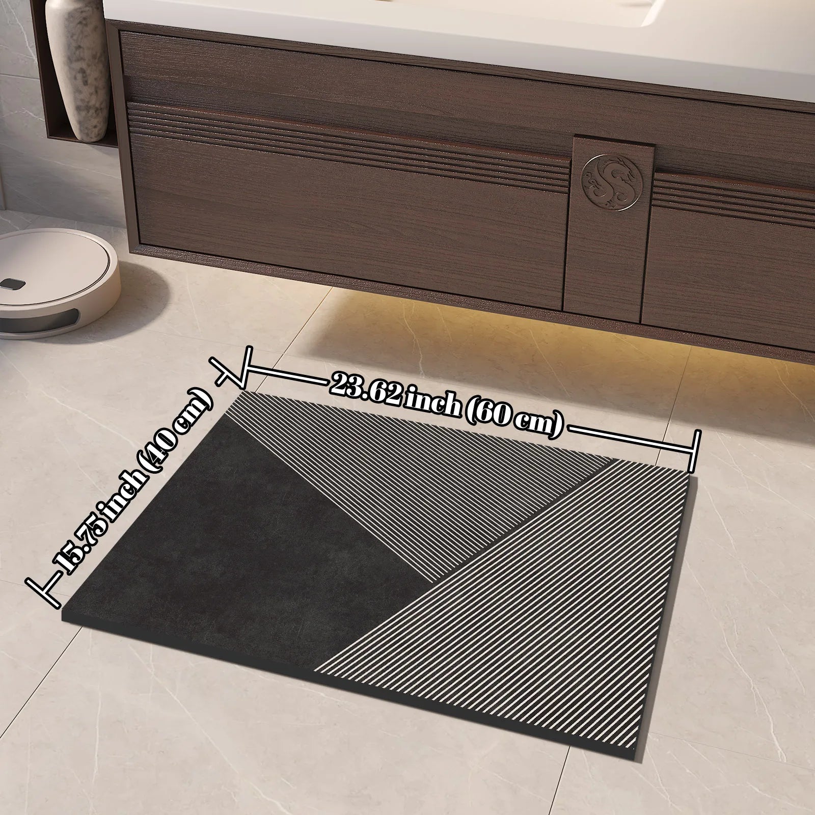 Luxury Diatomite Mud Bath Mat Bathroom Super Absorbent Shower Foot Mats Non Slip Quick Dry Toilet Carpet Room Rugs Doormat