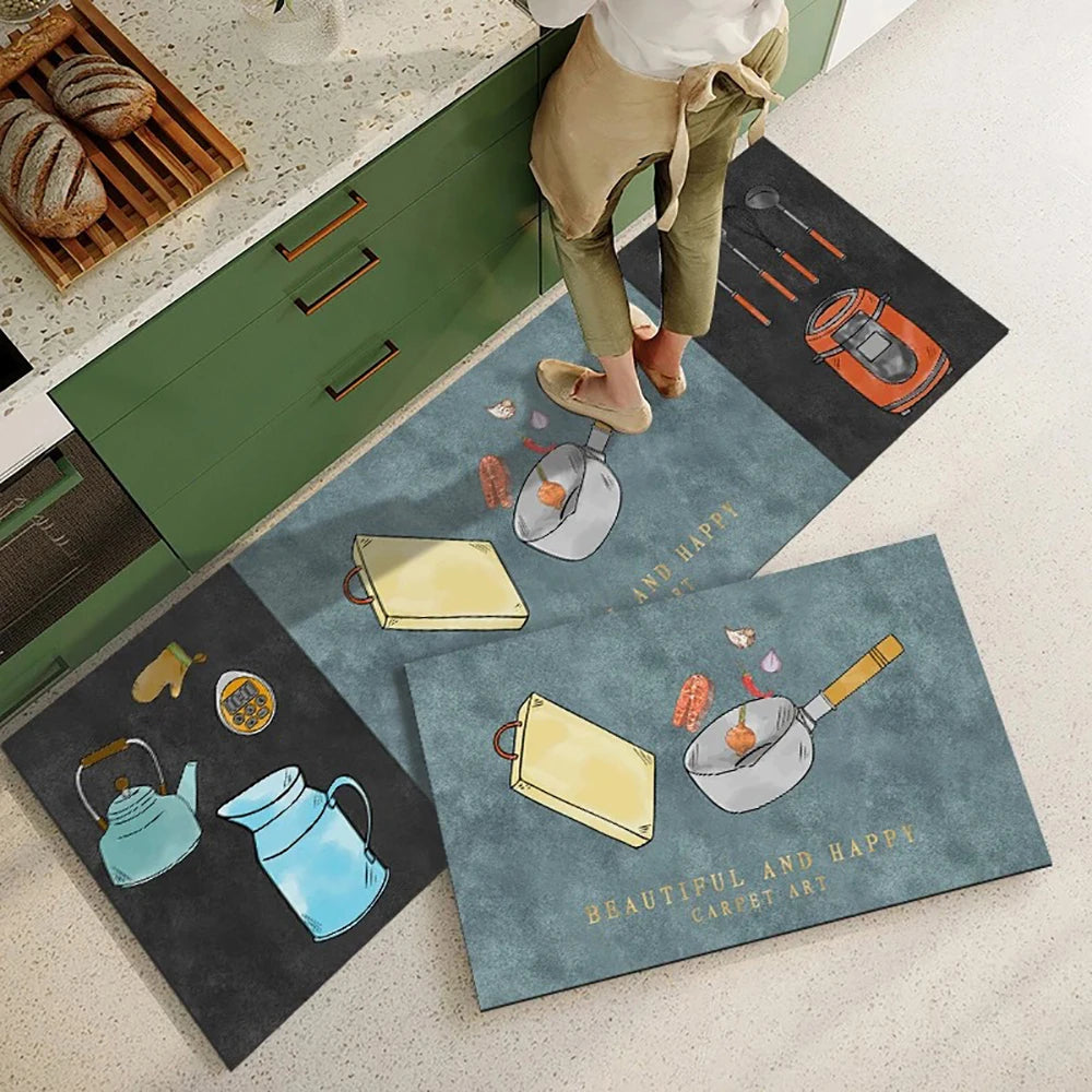 Crystal-Velvet Absorbent Kitchen Runner