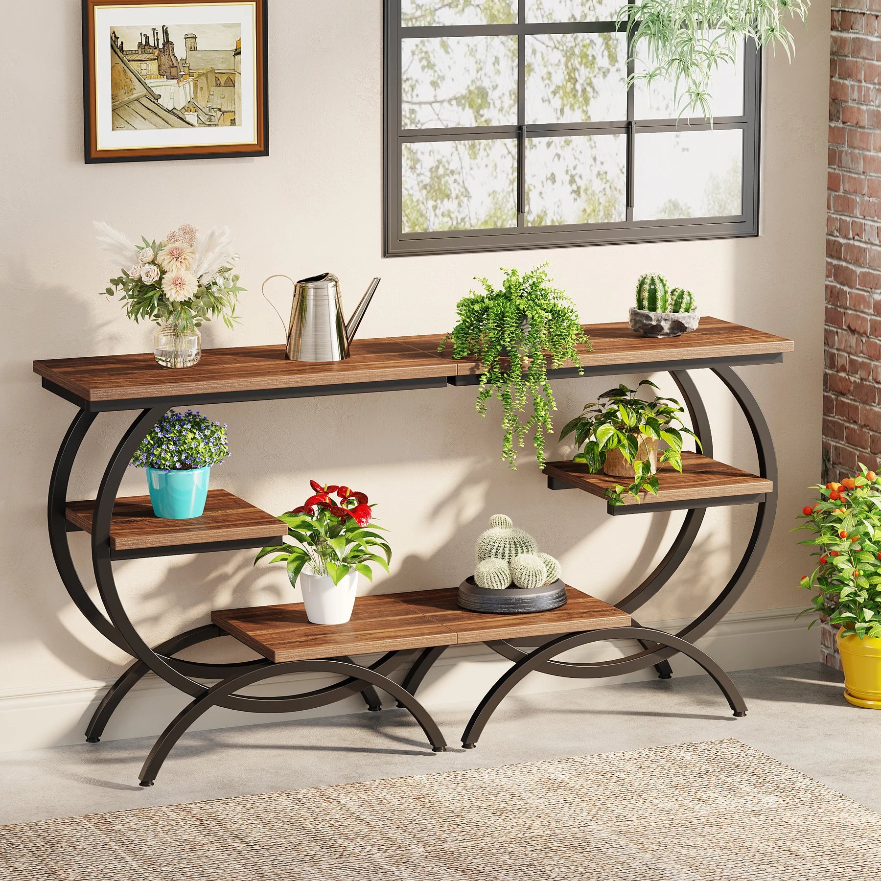 3-Tier C-Shaped Side Table