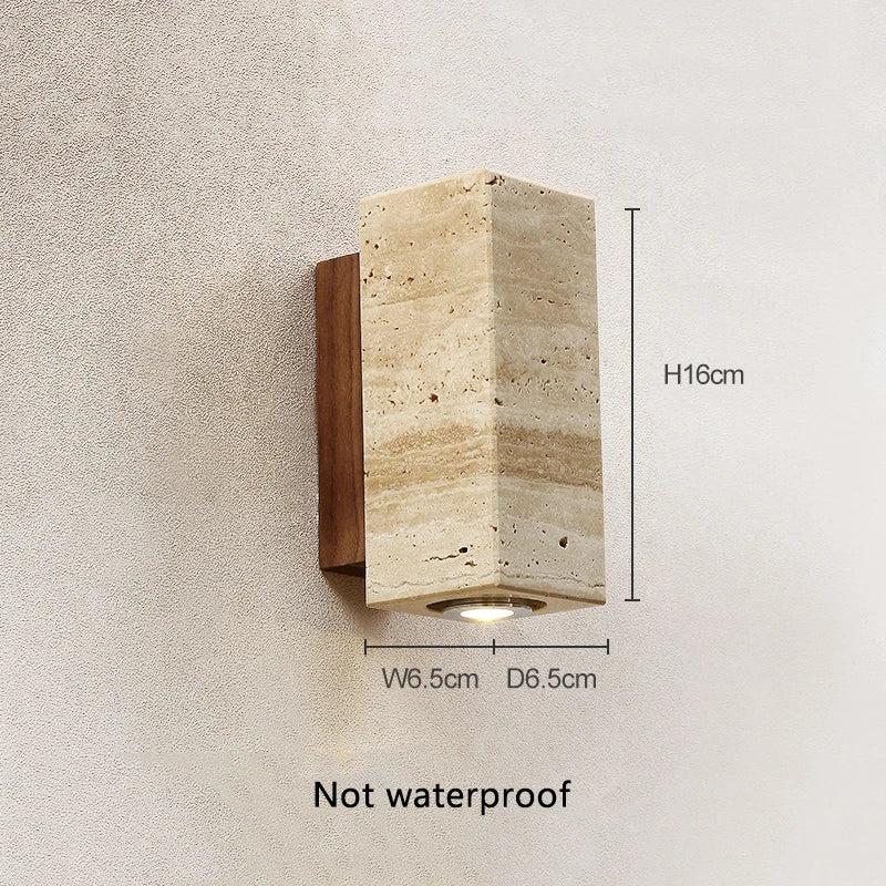 Travertine Wabi-Sabi Wall Light