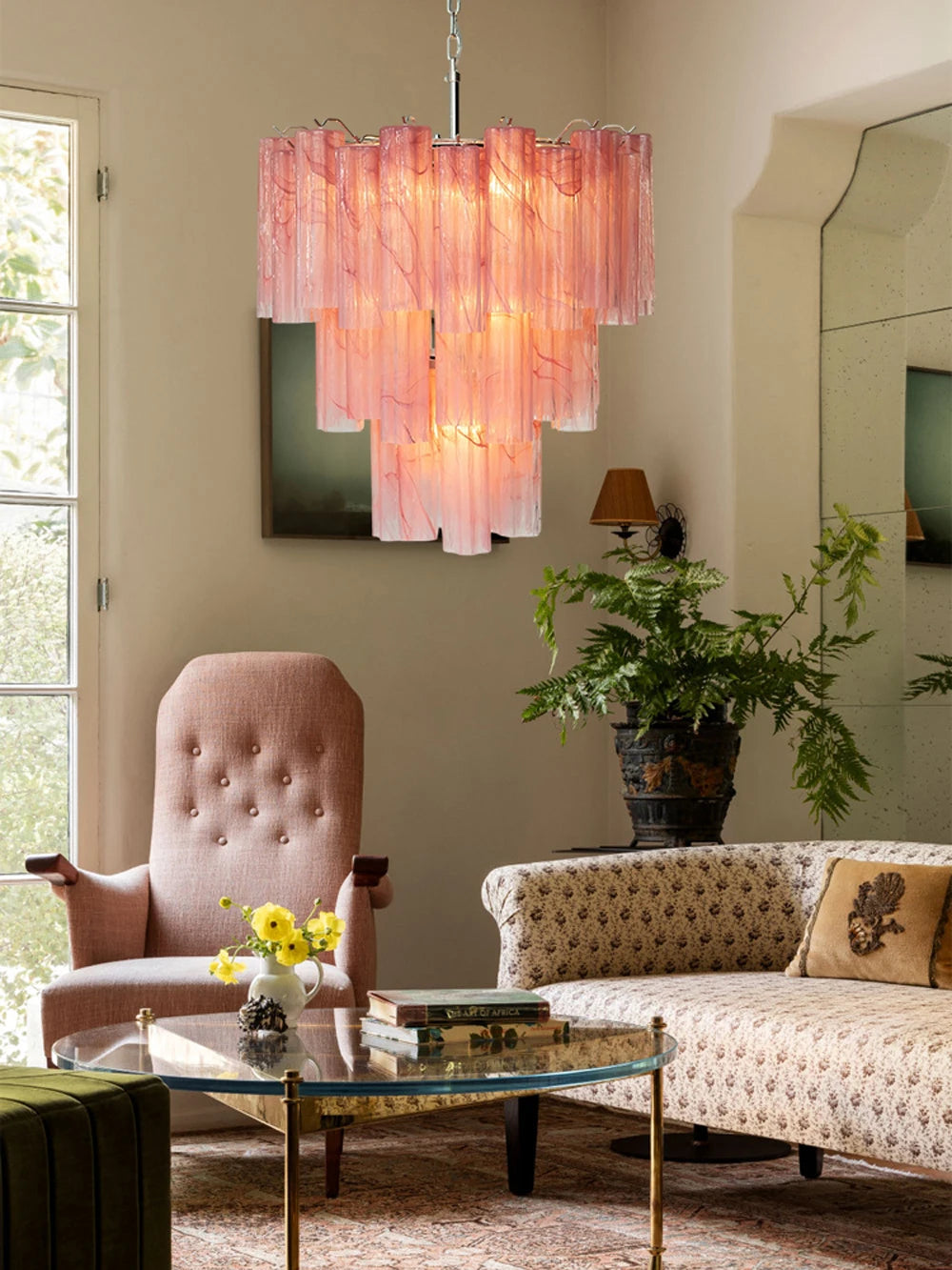 Art Glass Dimmable LED Chandelier
