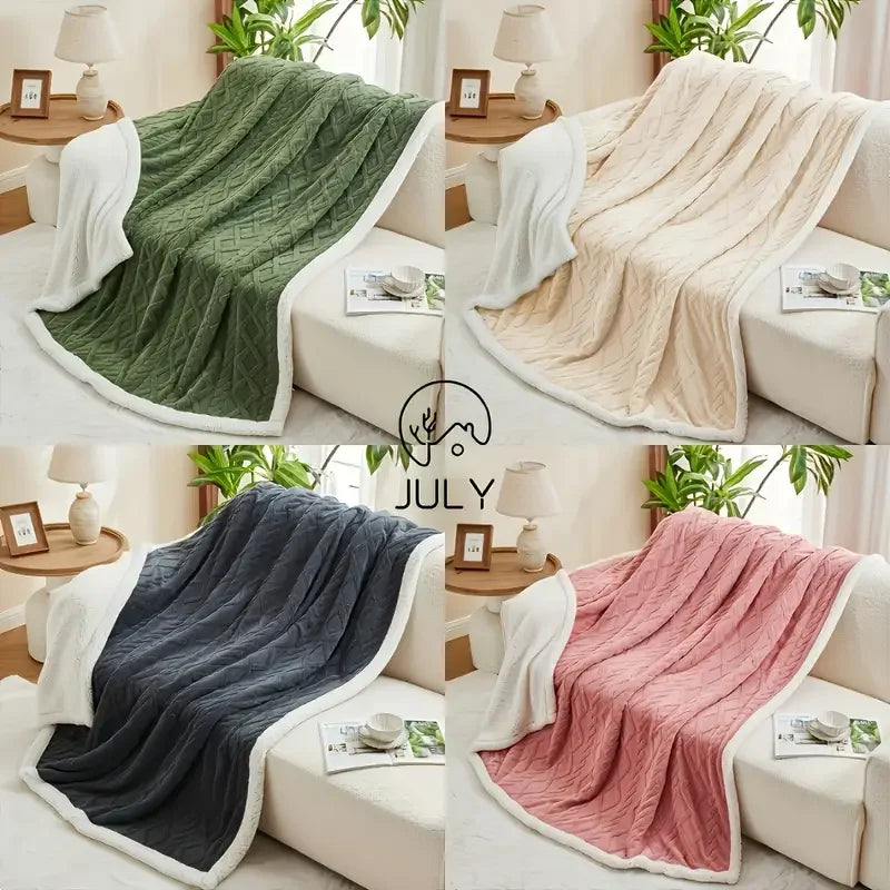 7 lb Weighted Sherpa Fleece Blanket