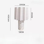 Retro Luxury Beside Lamp Natural Marble Table Fabric