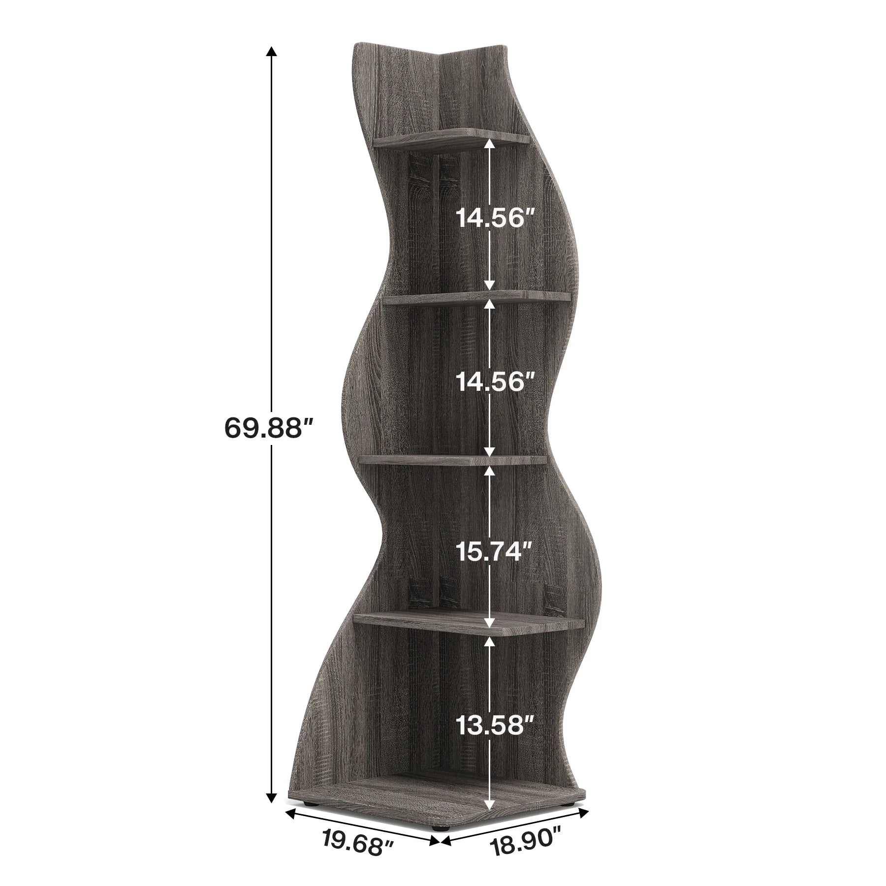 5-Tier Corner Bookshelf