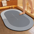 Minimalist Diatomite Bath Mat Quick-Dry Absorbent Non-Slip Door Mat Stain-Resistant & Durable Entryway Rug