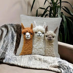Alpaca Farmhouse Throw Pillow Cover
