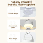 Remote-Control Outdoor LED Ceiling Fan with Light