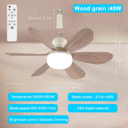 20-40w Smart Remote-Control LED Ceiling Fan with Light