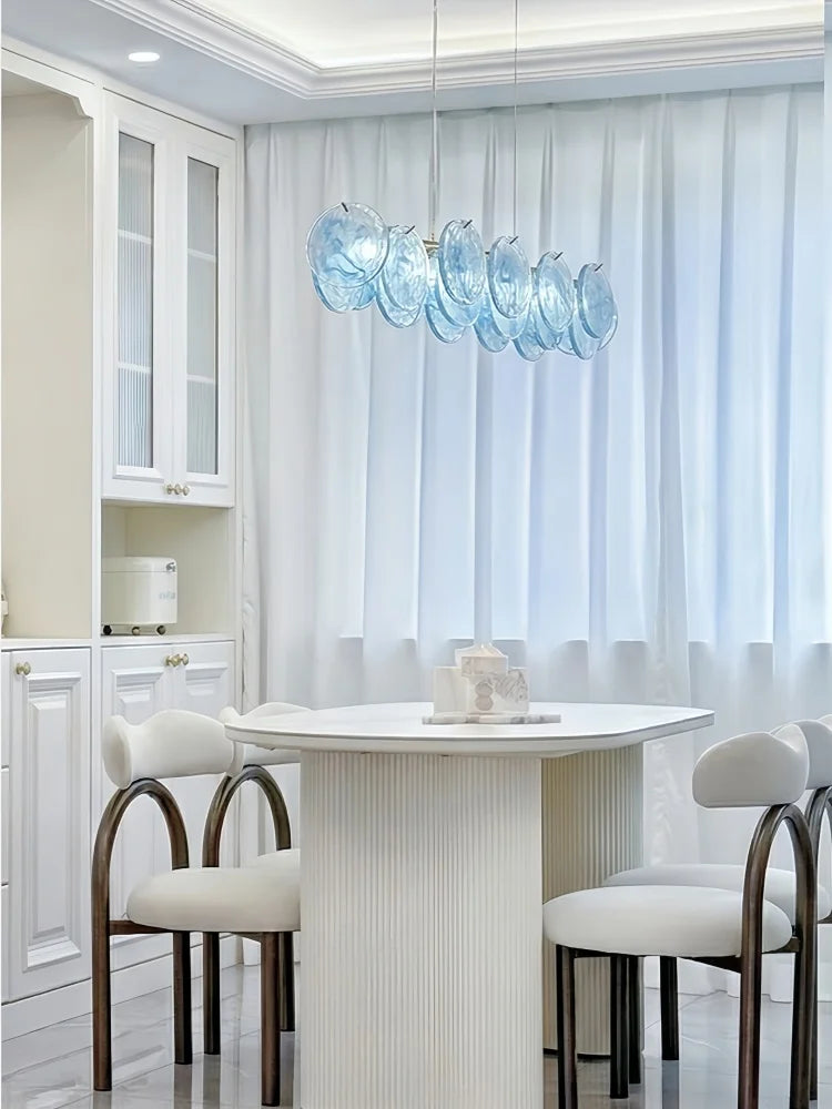 Murano-Style Blue Luxury Glass Chandelier
