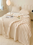 Faux Rabbit Fur Throw Blanket
