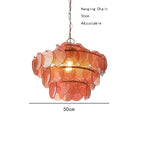 Green & Amber Cut-Glass LED Chandelier