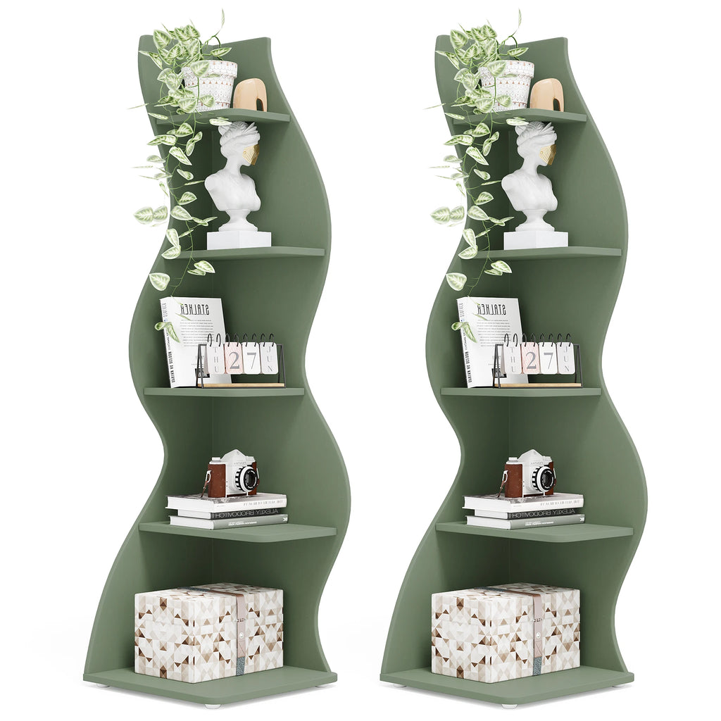 5-Tier Corner Bookshelf