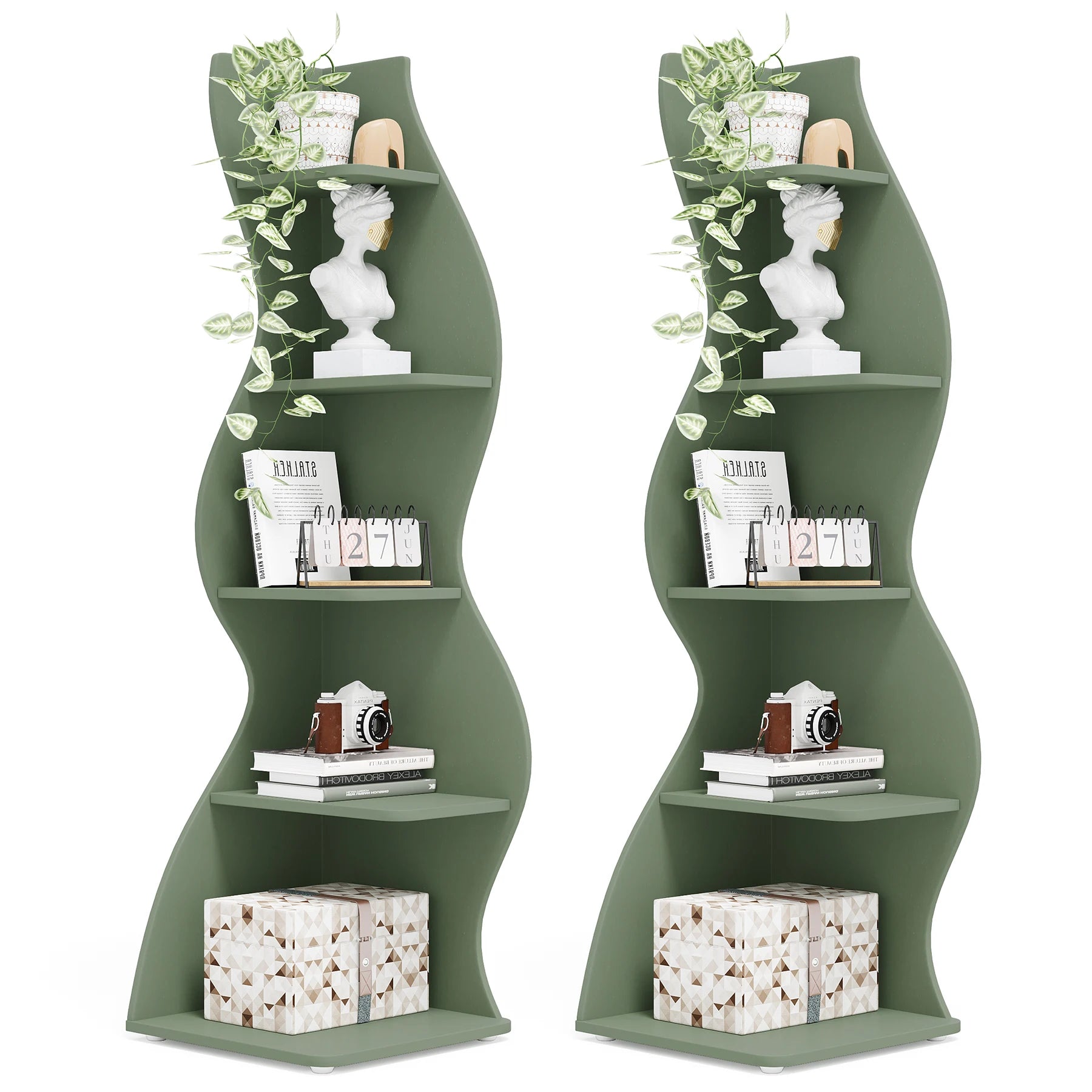 5-Tier Corner Bookshelf