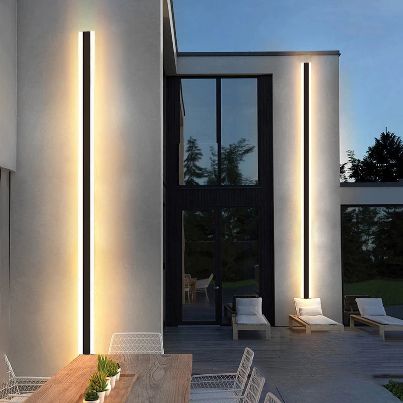 Long Strip IP65 Waterproof Outdoor LED Wall Light — detail view