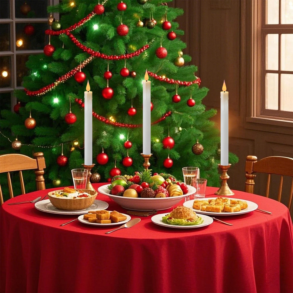 Flameless Taper Candle Set with Remote & Timer