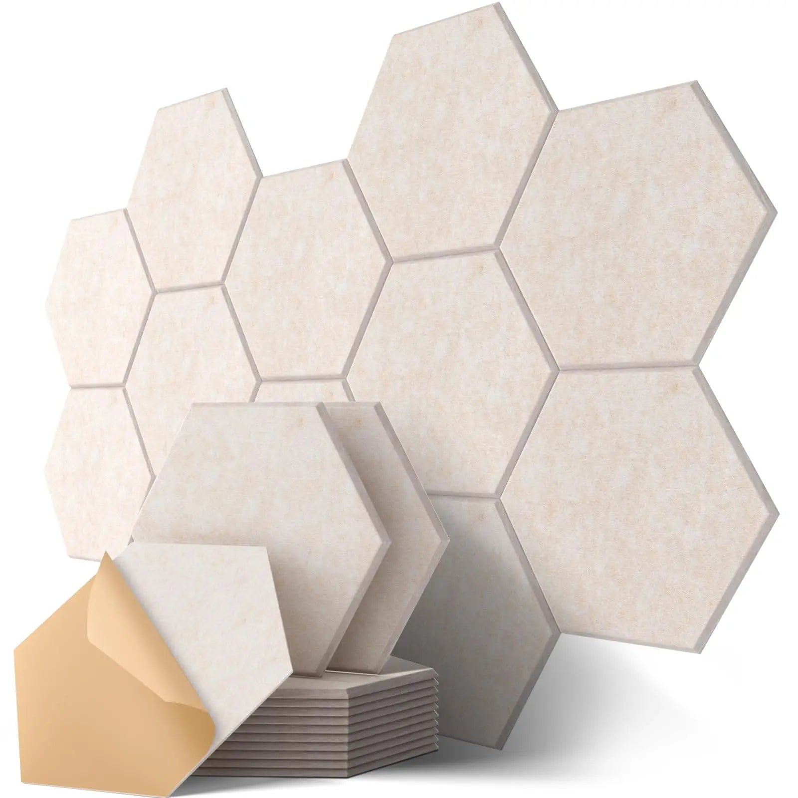 18-Pack Hexagonal Self-Adhesive Acoustic Panels