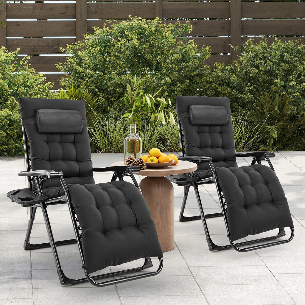 Set of 2 Zero-Gravity Outdoor Recliners