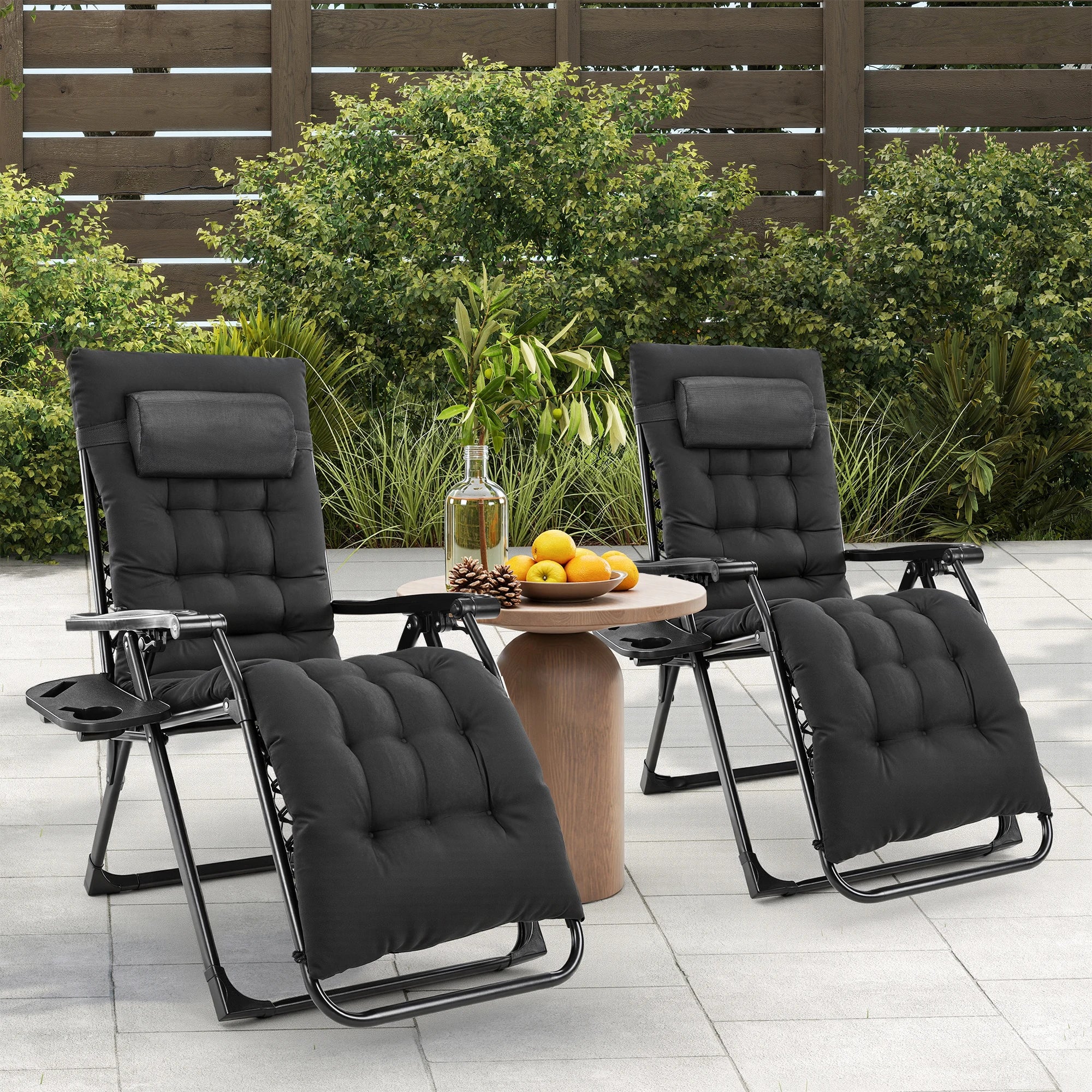 Set of 2 Zero-Gravity Outdoor Recliners