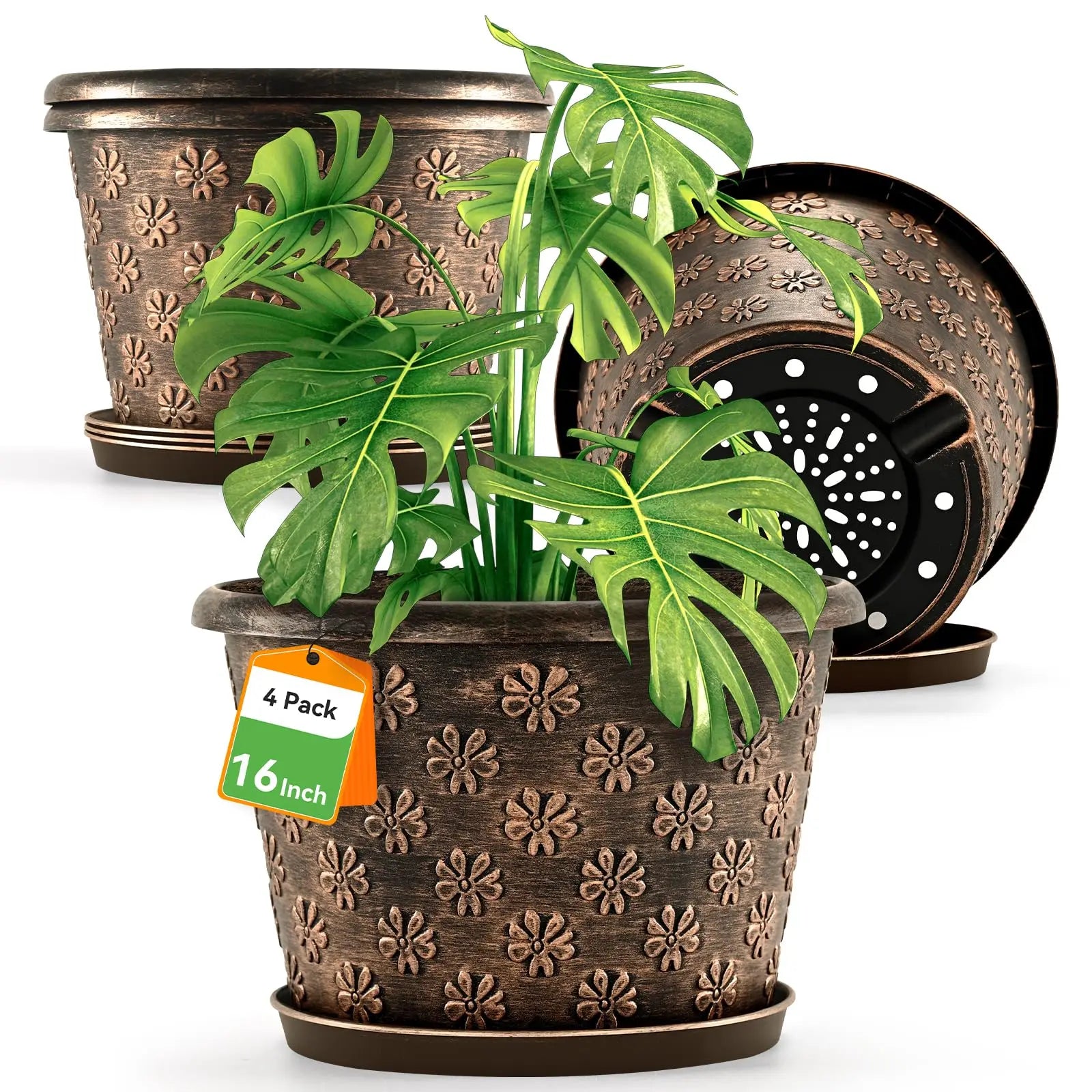 16-Inch Large Outdoor Planter Pot