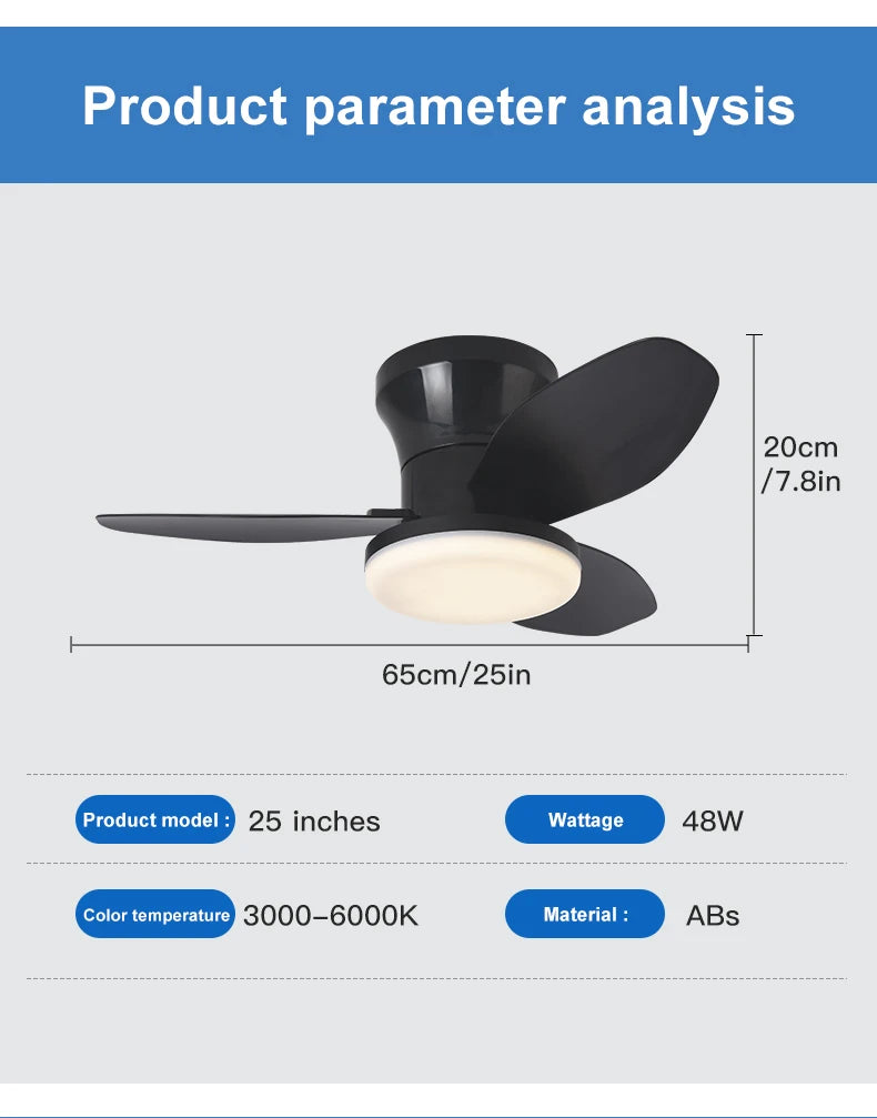 Nordic Minimalist Decorative Fan Light