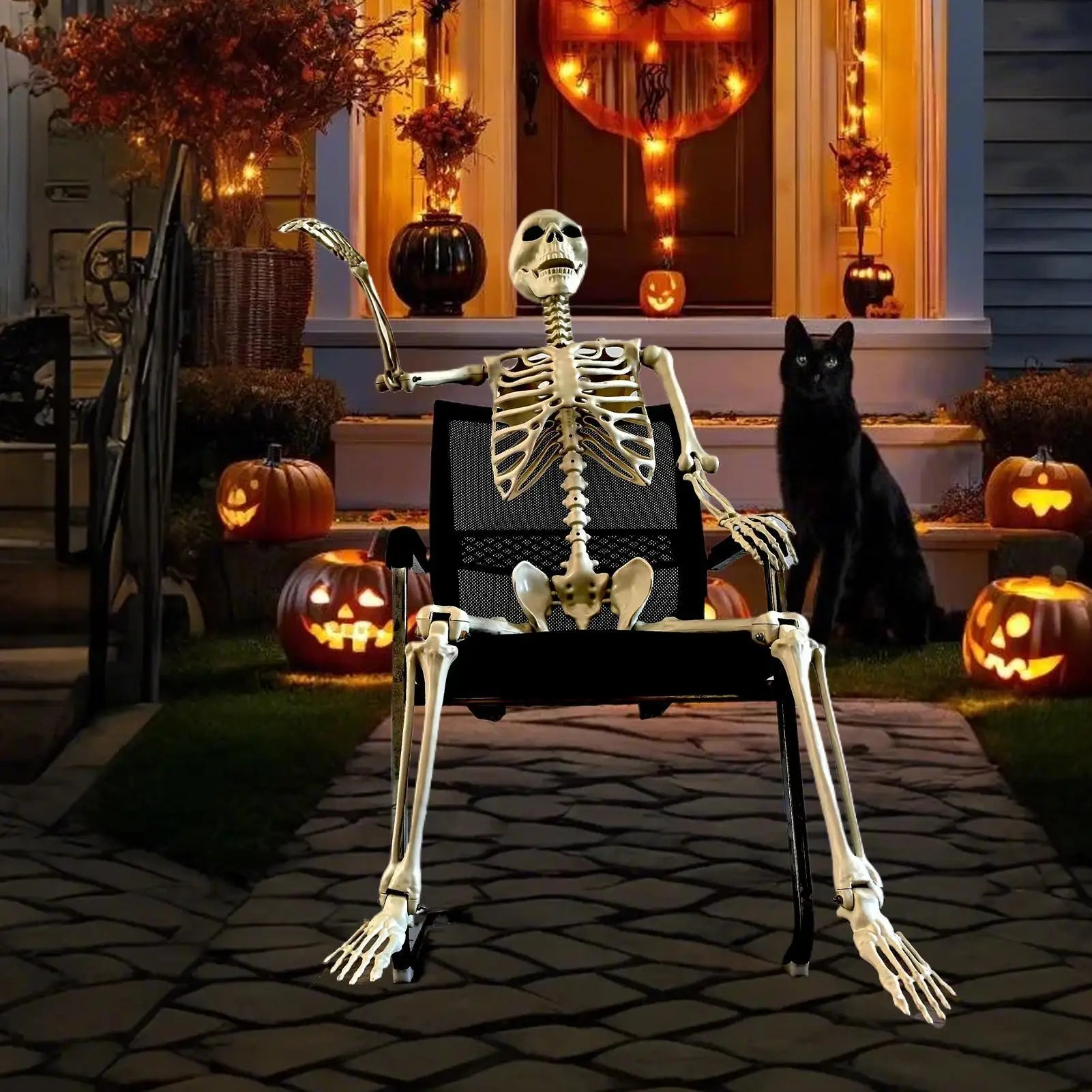 90 cm Posable Halloween Skeleton